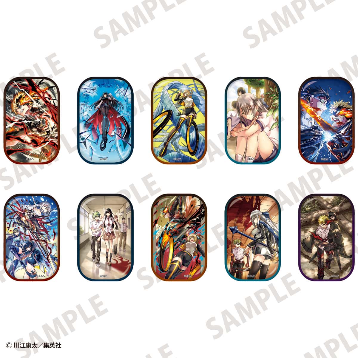 鵺の陰陽師　トレーディングスタンド付きスクエア缶バッジ　コンプリートセット