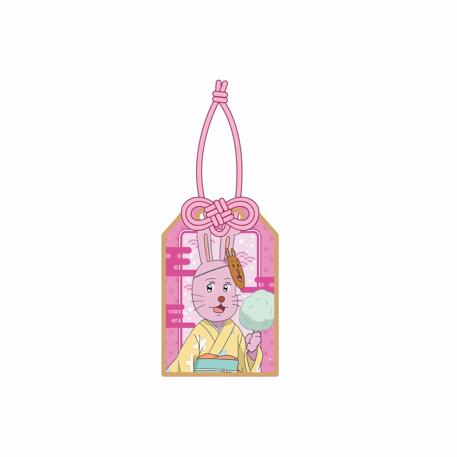 お守り型木製キーホルダー お祭りVer. うさみちゃん