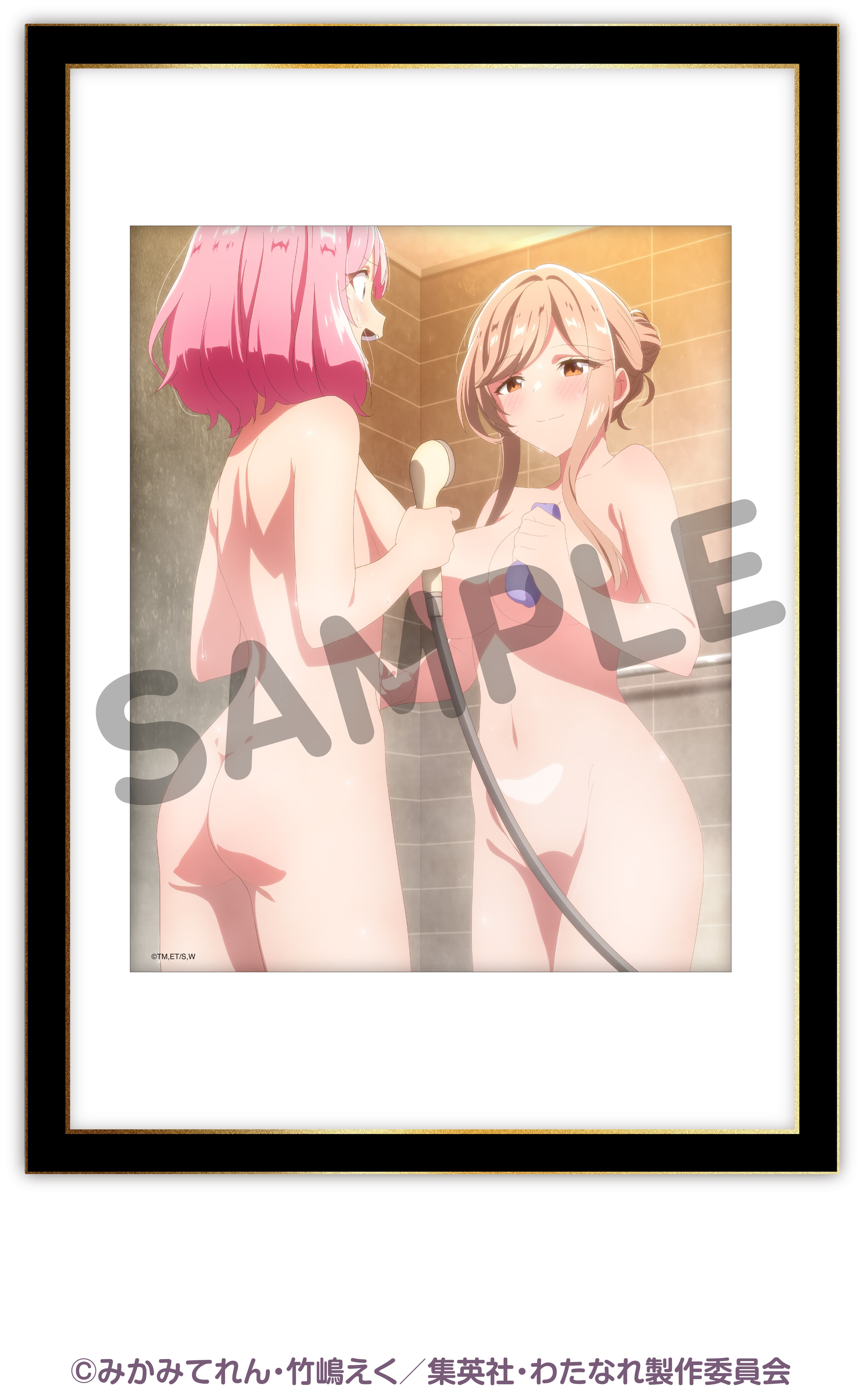 【受注商品】Ａ３額付アートボード お風呂 甘織れな子＆瀬名紫陽花