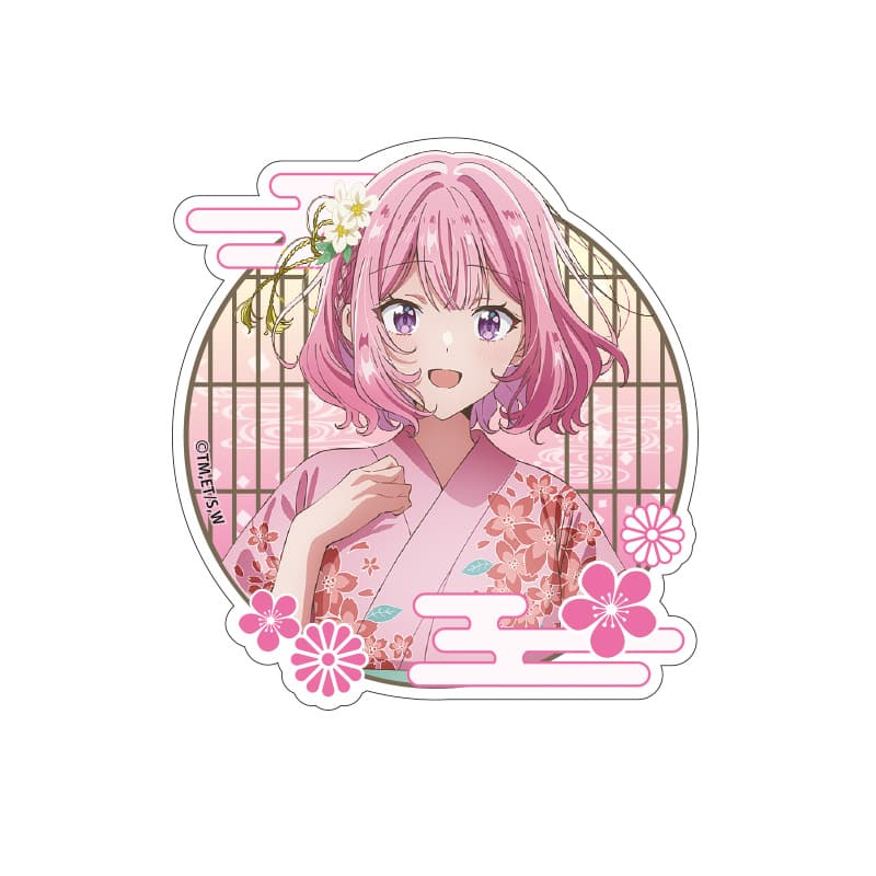 ダイカットステッカー 甘織 れな子 浴衣Ver.